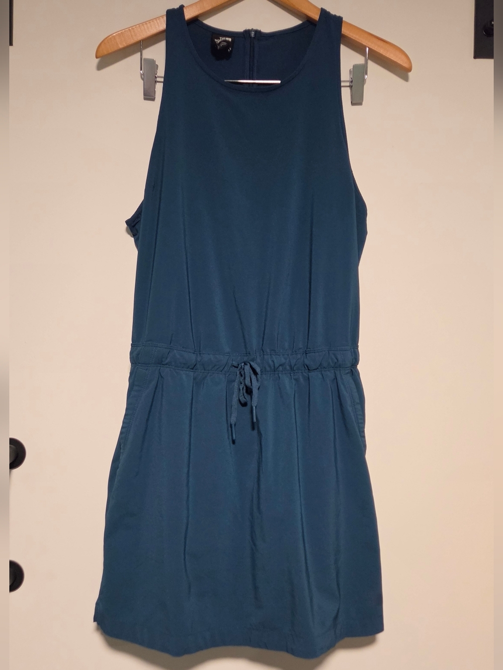 The North Face Teal Sleeveless Drawstring Mini Dress